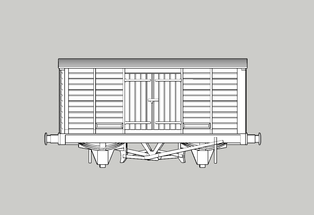 (image for) LBSC Covered Goods Wagon d1433 (5 Pack)